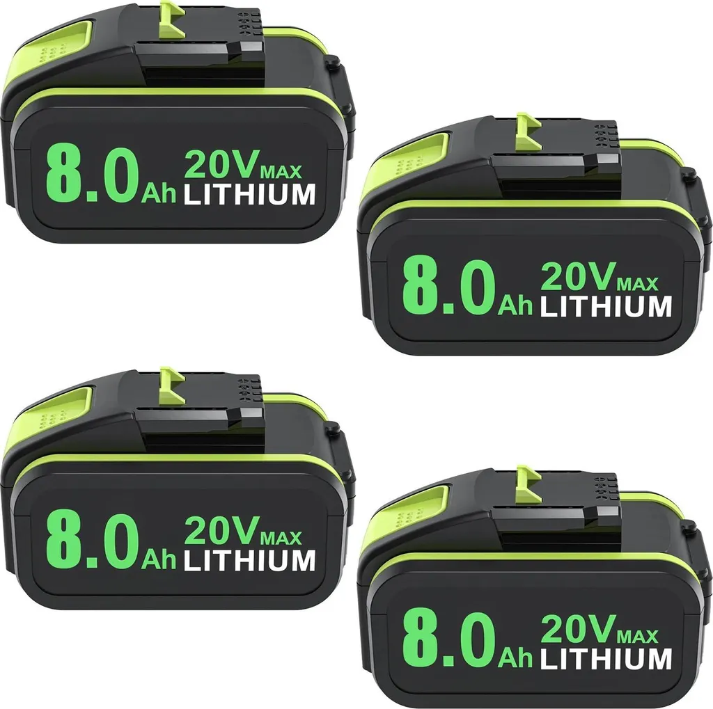 Batterie 8000 mAh Lot de 4 - Finissez-en avec les Pannes d'Énergie