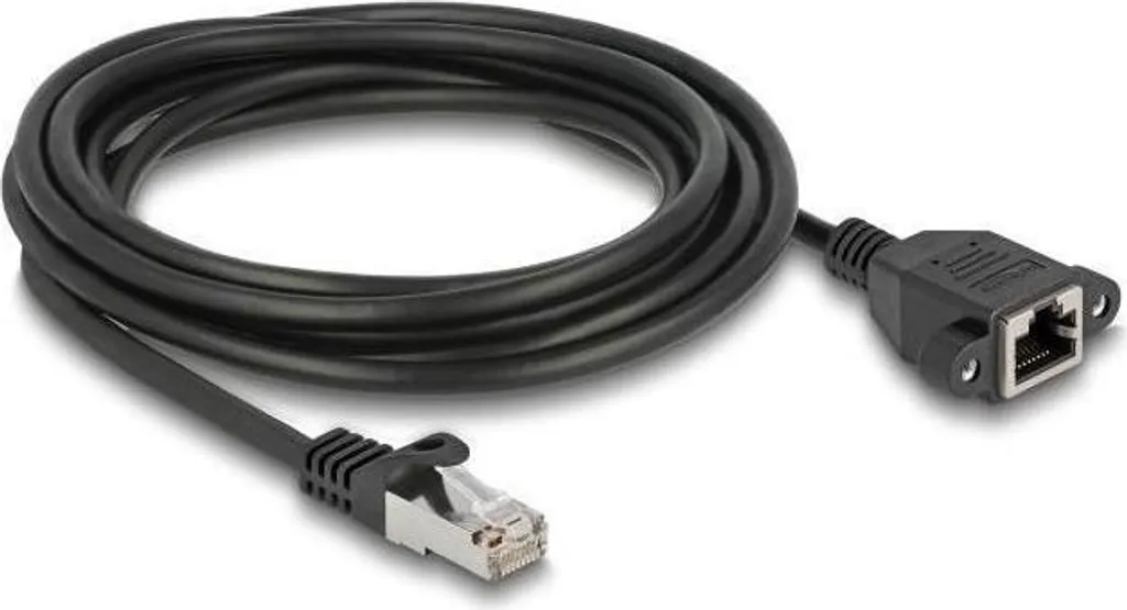 Prolunga Ethernet Delock Cat6A 2m S/FTP - Zero Lag 10Gbps Nero - 3