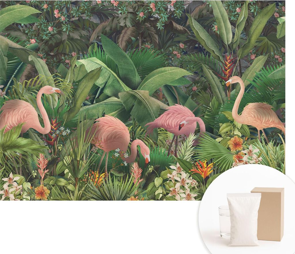 Fototapete - Wandbilder für Wohnzimmer - 208x146 cm - Dekorative Wandfolie - Modernes Design für Wanddekoration - Tapeten für Innenräume - Rosa...