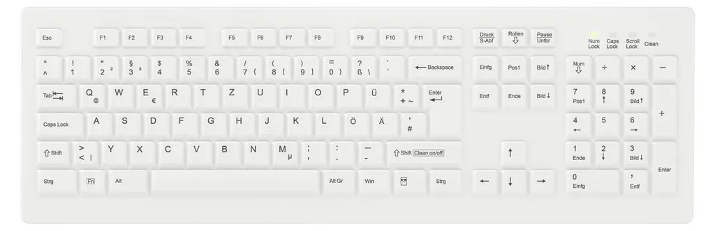 Clavier RF sans fil CHERRY blanc pour ordinateur de bureau QWERTZ