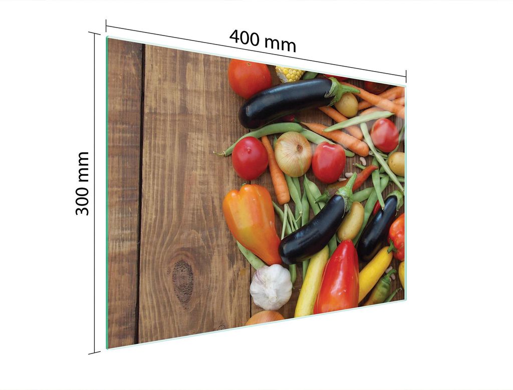 Schneidebrett Herdabdeckplatte Multiglasschneidplatte 40x30 cm Gemüse Holz