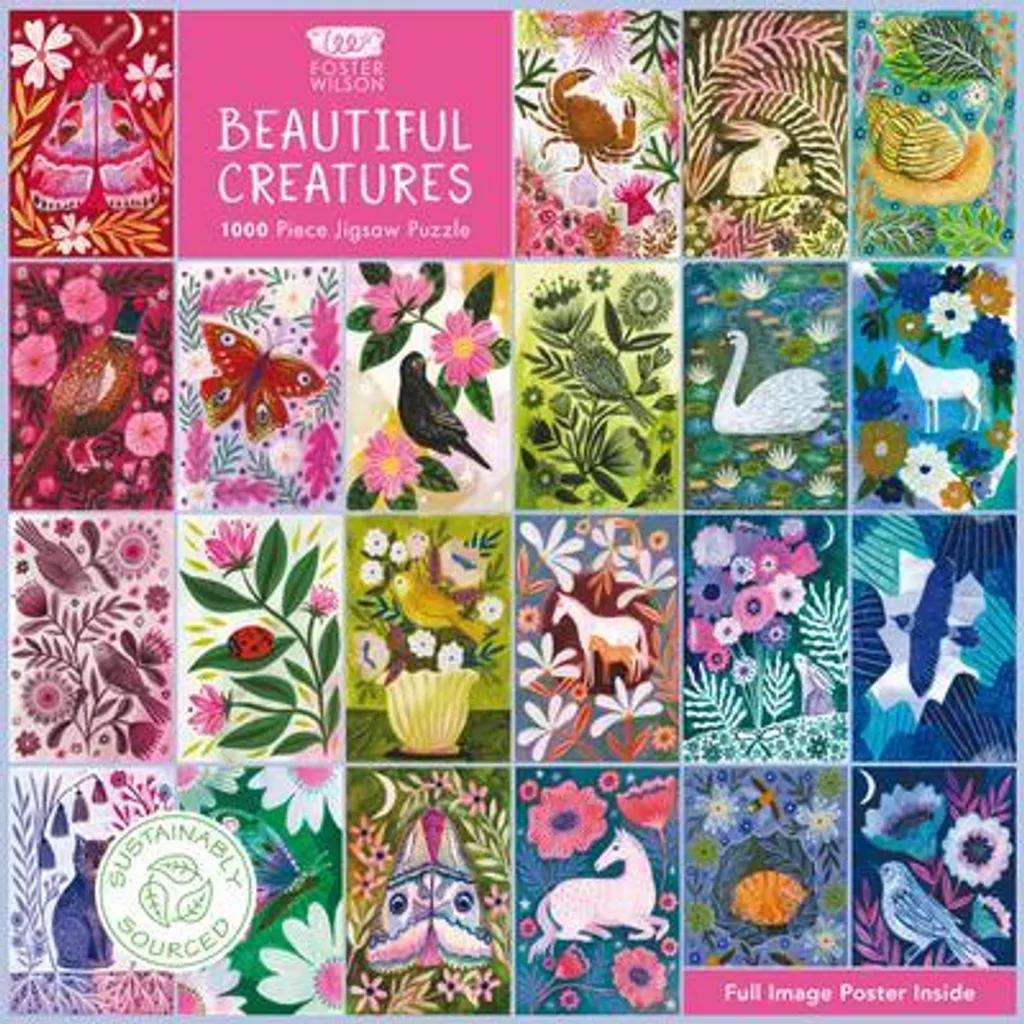 Puzzle 1000 pièces pour adultes Belles Créatures : Jeu créatif durable