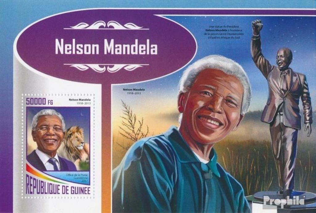 Briefmarken Guinea 2017 Mi Block 2844 (kompl. Ausgabe) postfrisch Nelson Mandela