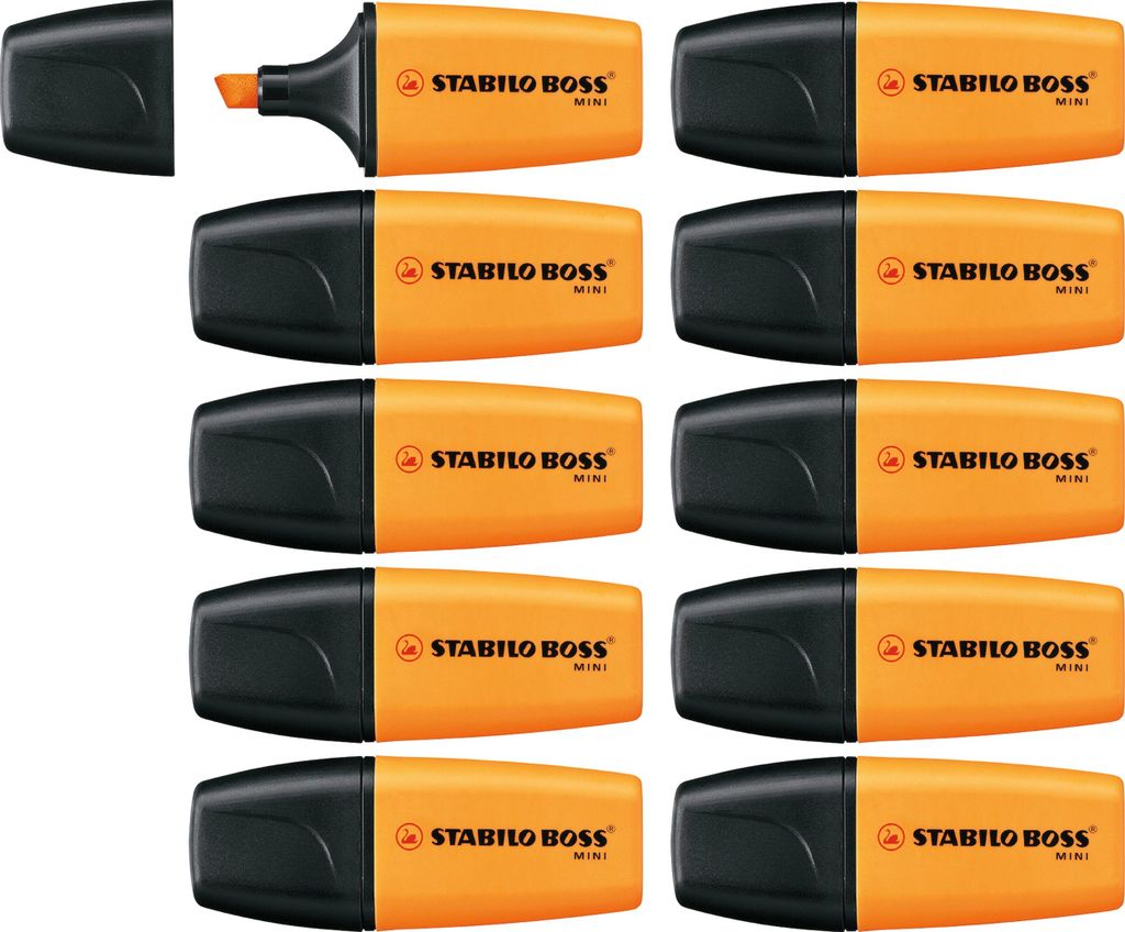 Textmarker - STABILO BOSS MINI - 10er Pack - orange
