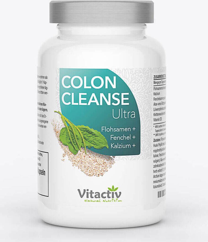 COLON CLEANSE Ultra, mit 7 natürlichen Nährstoffen und Ballaststoffen, zur Normalisierung der Verdauung - Nahrungsergänzungsmittel