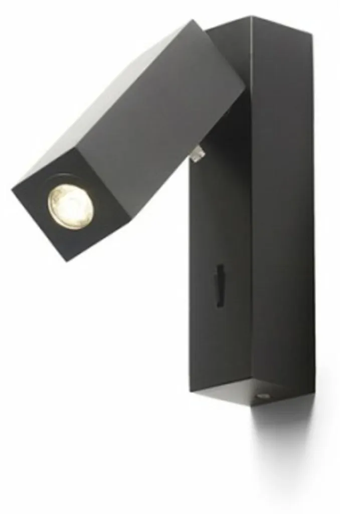 Spot mural noir LED 4000K FADO I liseuse directionnelle pour la chambre
