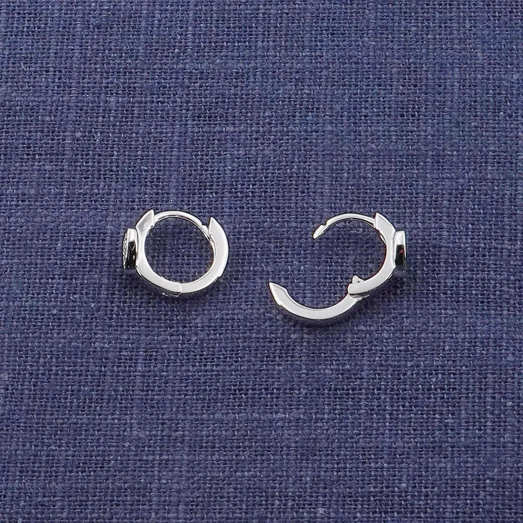 Boucles d'oreilles cœur argent 925 enfant avec fermoir clapet sûr