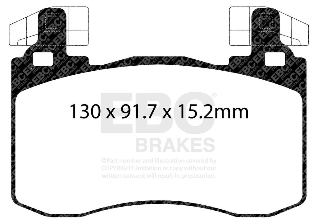 EBC Brakes Bremsbeläge Satz Vorne Bremsklötze für KIA Stinger Schrägheck (CK) DP52356NDX