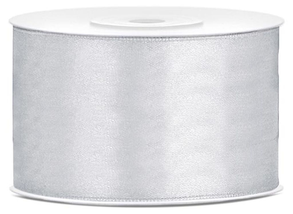 Satinband Silber Dekoband Hochzeit 38mm 25m Produktbild 