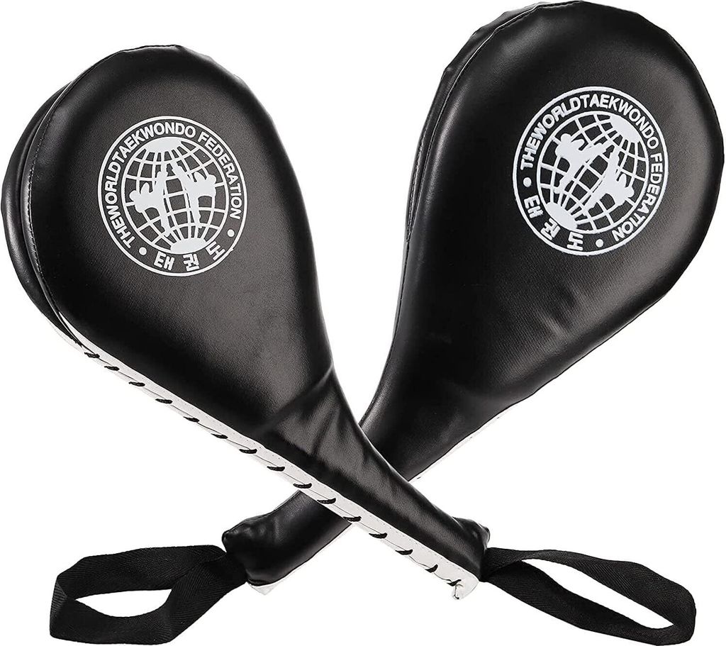 2 Pack Taekwondo Kick Pads, Langlebige Striking Pad Ziel TKD Karate Martial Arts Strike Ziele Kickboxing Training, Schwarz