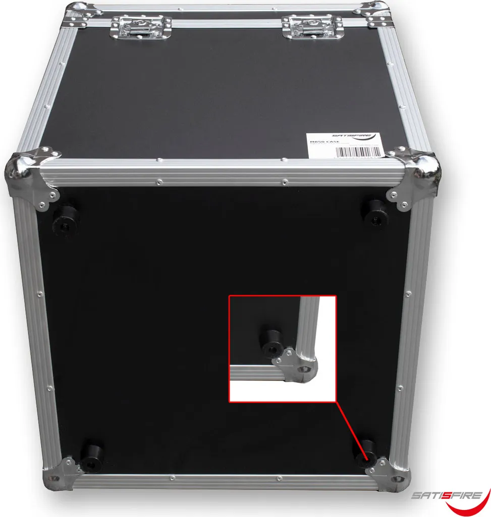Flightcase 50cm robuste pour boule à facettes avec coins en acier pro