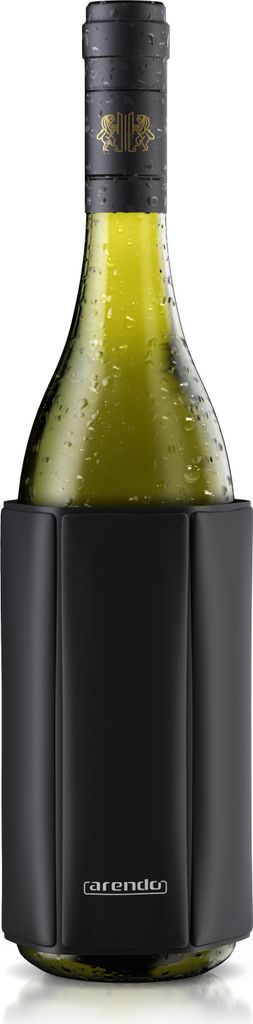 Arendo Wein- und Sektkühler, Flaschenkühler, Kühlmanschette, Manschette, flexibel von 7,5 bis 10 cm Flaschen Ø, ideal für unterwegs, hält bis...