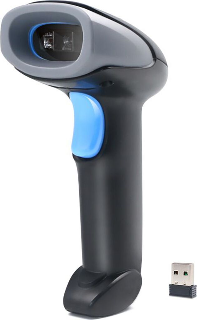 Handheld-Barcode-Scanner 1D-Code-Scanner 2.4G Wireless- und USB-Barcode-Lesegeraet Kompatibel mit Windows Android Mac Linux fue r Supermarket Retai...