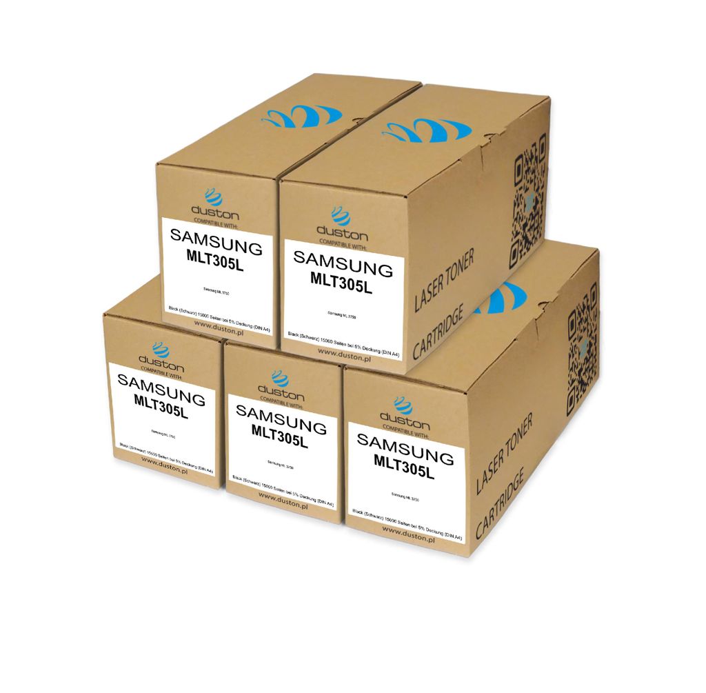 5x MLTD305L, MLT-D305L Toner Druckertoner Patrone Schwarz kompatibel mit Samsung ML 3750