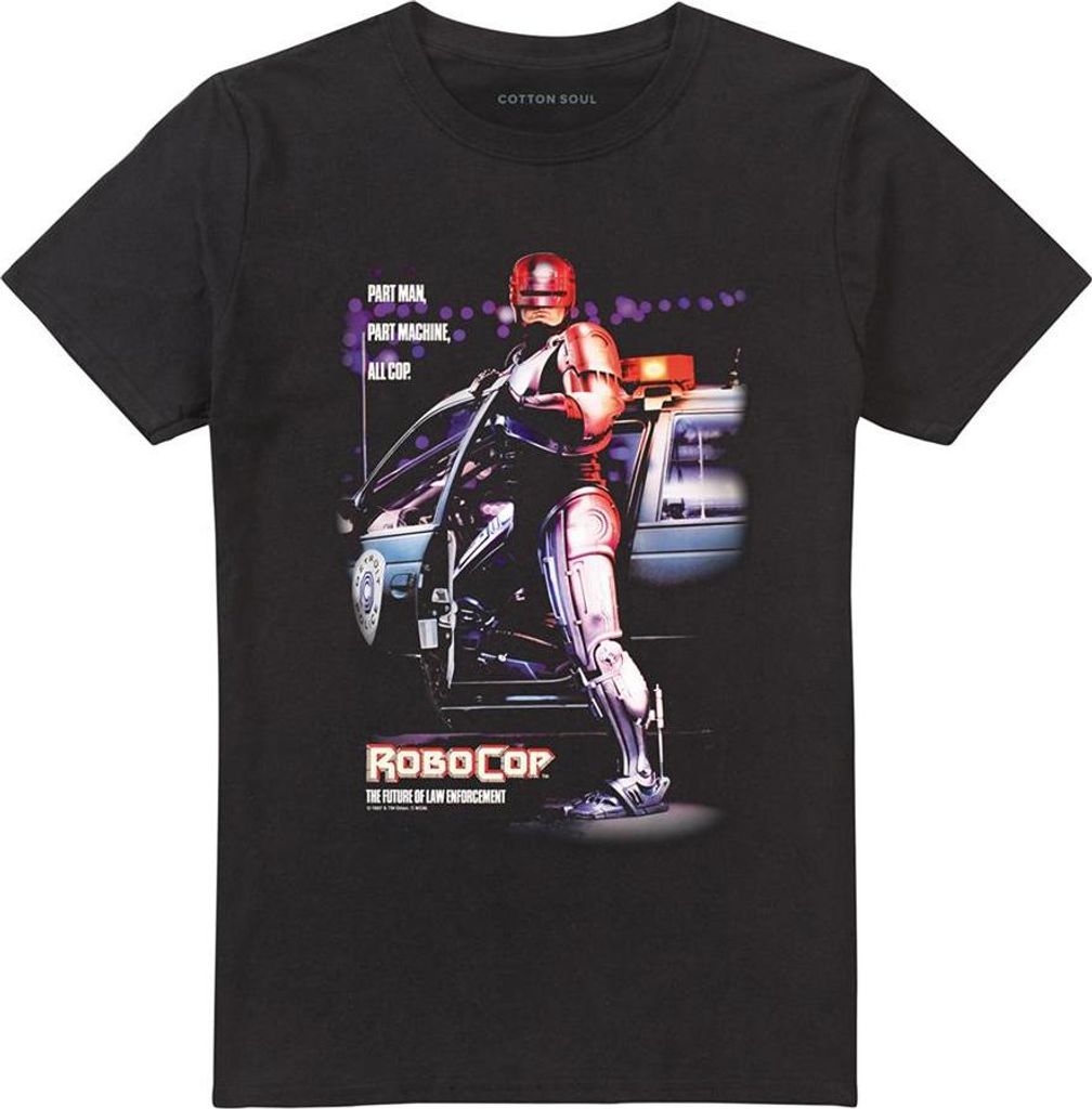 Robocop - T-Shirt für Herren/Damen Uni TV22101 (S) (Schwarz)