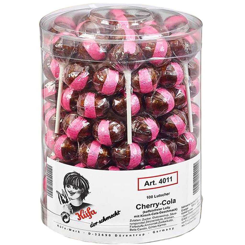 Küfa Cherry Cola lizak o smaku wiśniowej coli 100 sztuk Zdjęcie produktu 