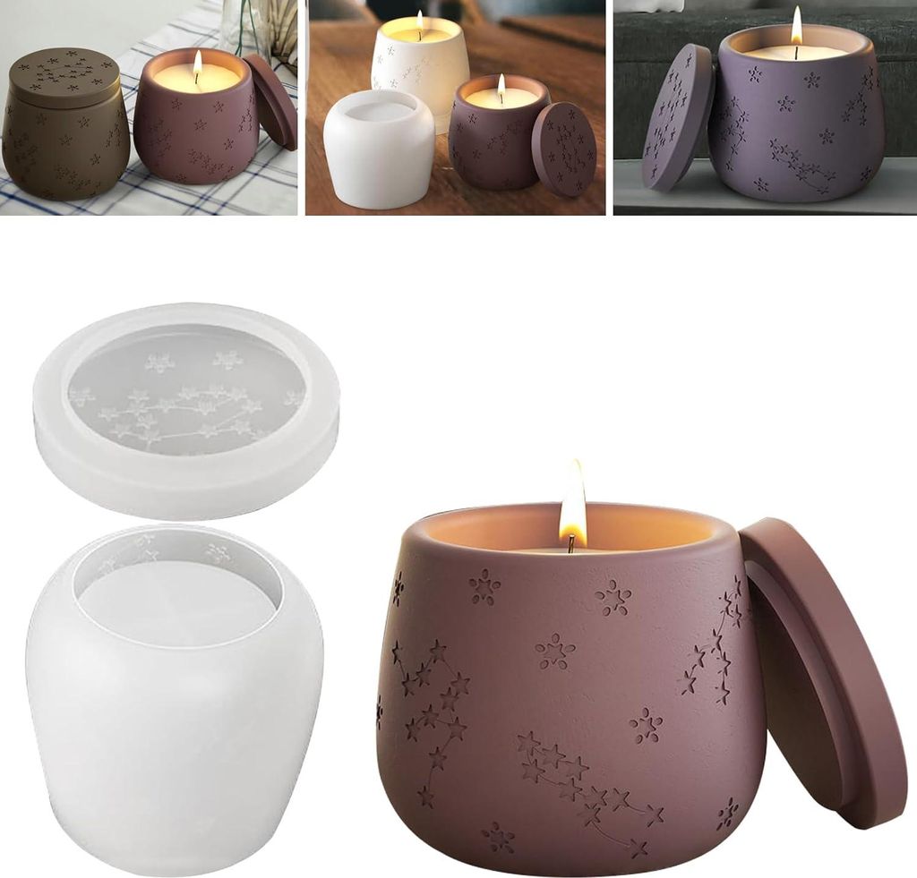 Silikonform Kerzenhalter, Silikonform Schale, Silikonformen Gießformen, Teelicht Halter, Beton Gießform, DIY Harzguss