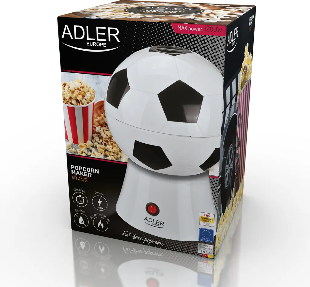 Machine à Pop-corn à Air Chaud Adler AD 4479 - Snack Sain sans Huile