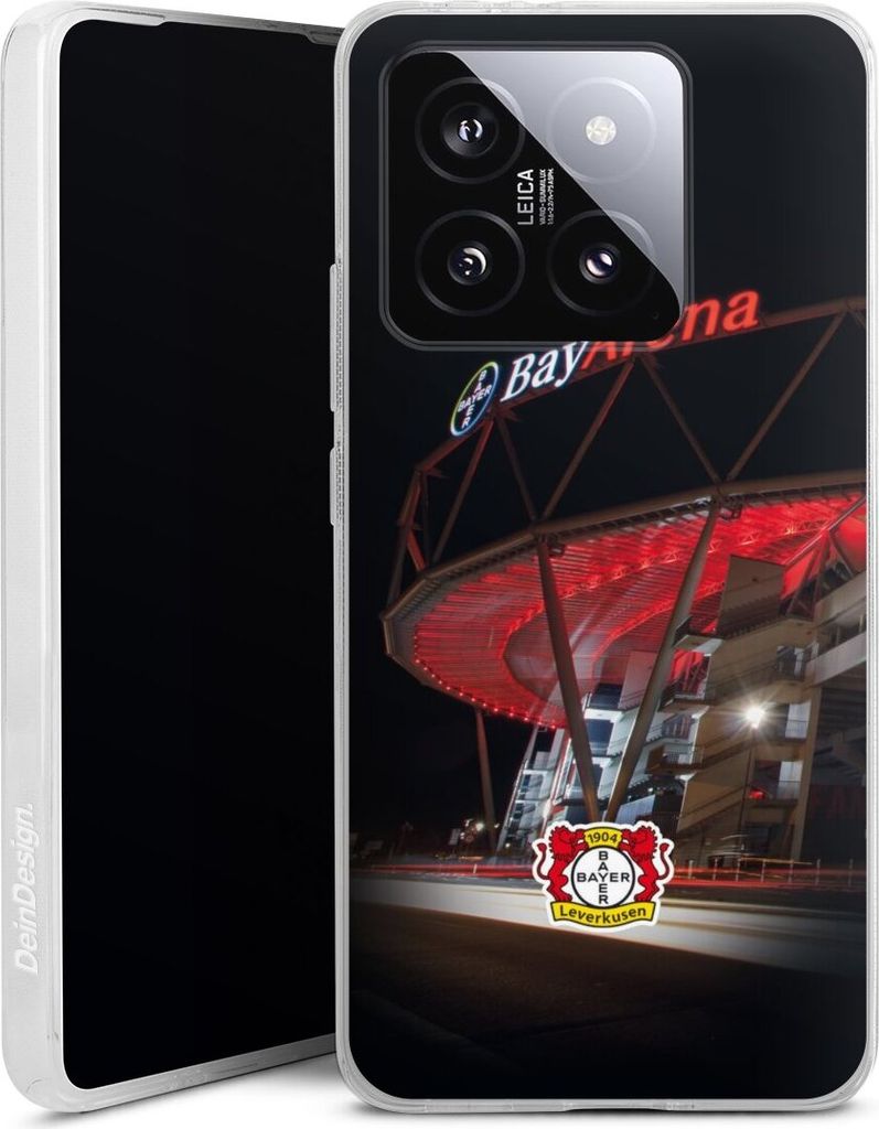 DeinDesign Handyhülle für Xiaomi 14T Silikon Hülle Case Smartphone Schutzhülle Bayer 04 Leverkusen Offizielles Lizenzprodukt Stadion