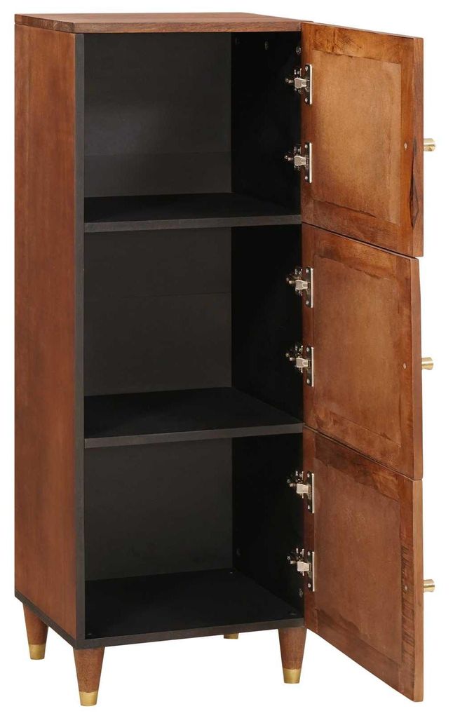 vidaXL Hohes brett Braun 40 x 33,5 x 110 cm Massivholz Produktbild 