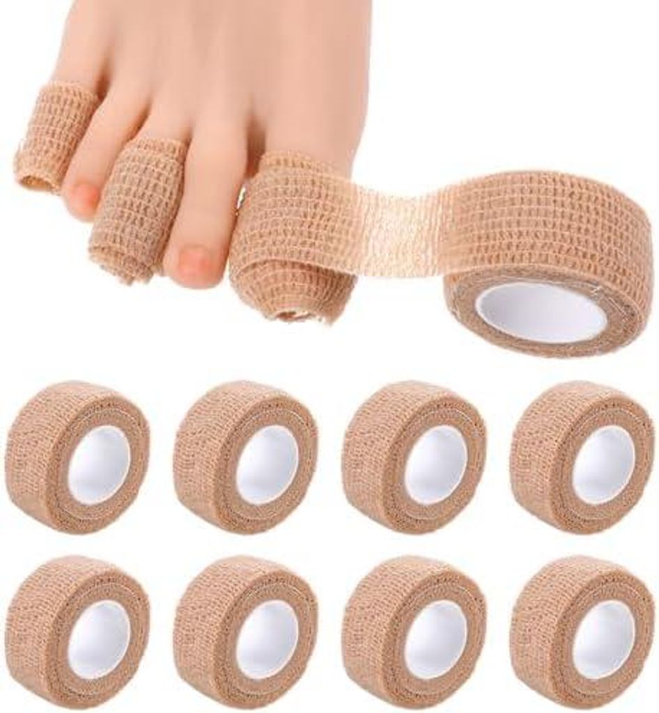 20 Stück Schneidbar Zehenschutz, Atmungsaktiv Fingerschutz Zehenkappen Pad, Schlauchbandage Toe Cushion für Corns, Callus Kissen, Bunion, Schwiel...