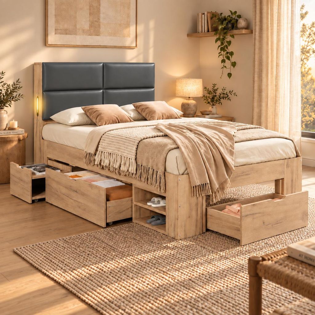 Letto a castello per ragazzi MODFU, 90x200 cm, struttura in Immagine del prodotto  Immagine generata dall'IA