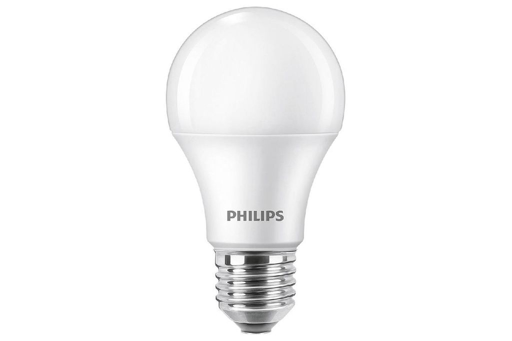 A Philips LED light bulb is shown against a white background.