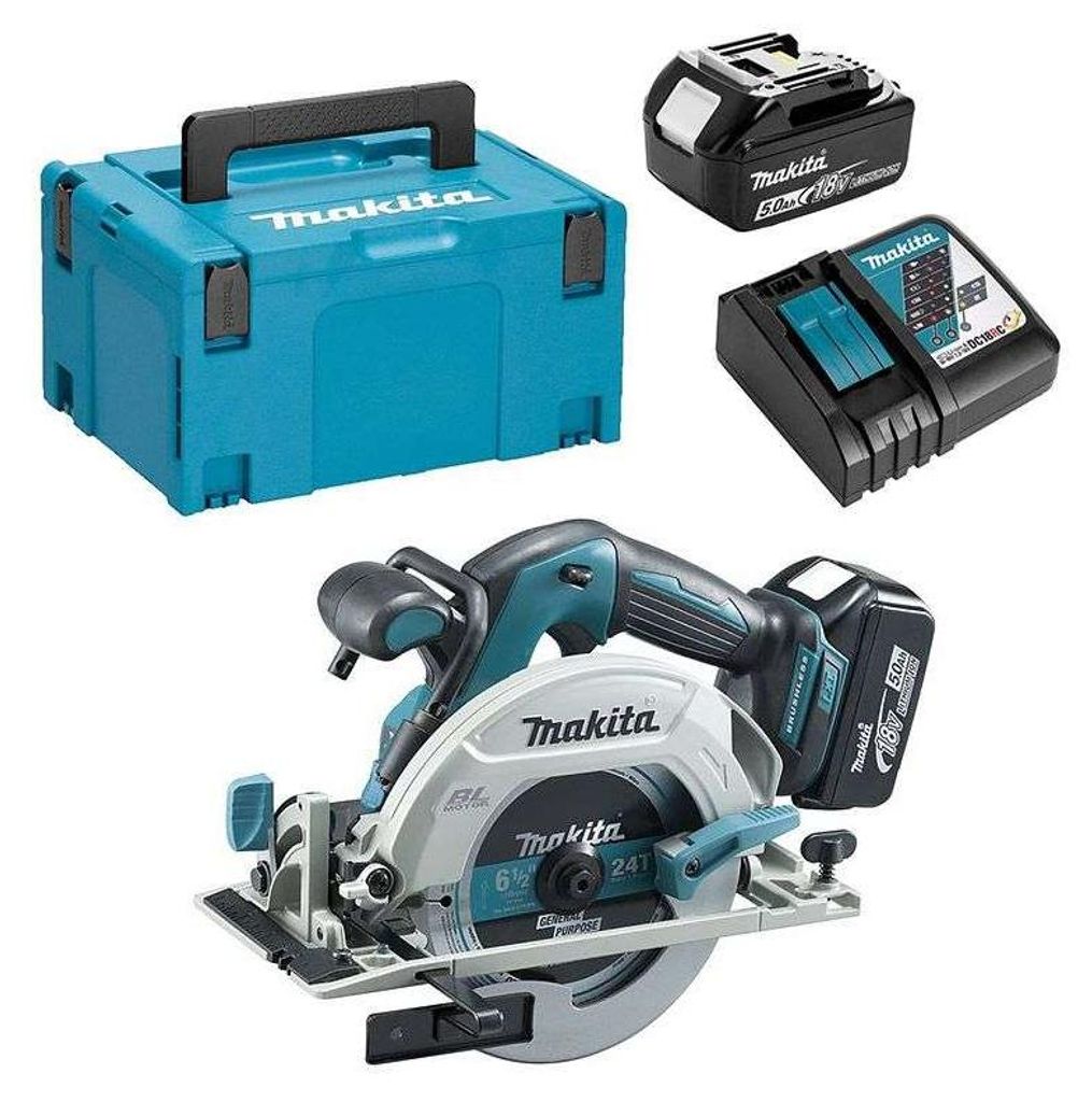 Scie circulaire MAKITA DHS680RTJ 18 V Li-ion Ø 165 mm ( 2 x Image du produit 