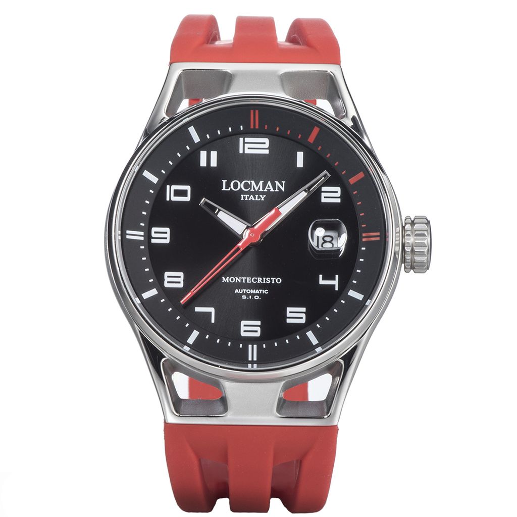 0541A01S-00BKRDSR Italy Herrenuhr Montecristo Automatik rot 41 mm Ref. 0541 Locman