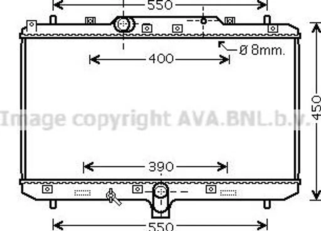 Radiateur moteur AVA SZA2086 évite la surchauffe Fiat Sedici OE 71746849