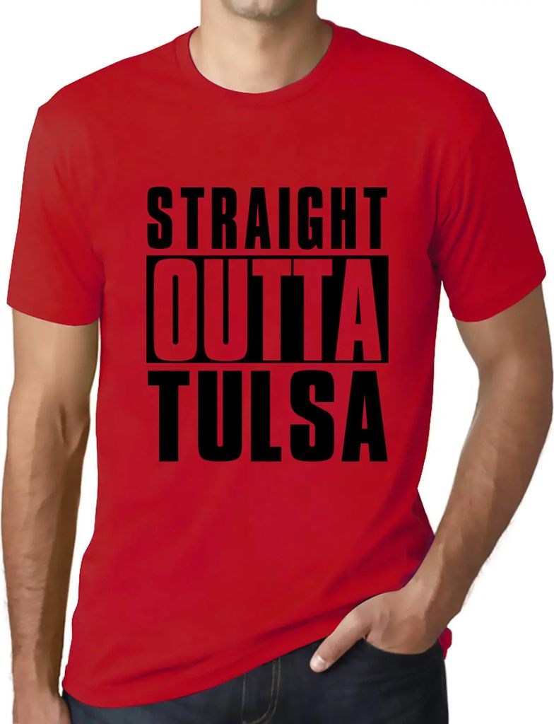 Herren Grafik T-Shirt Direkt aus Tulsa – Straight Outta Tulsa – Öko-Verantwortlich Vintage Jahrgang Kurzarm Lustige Druck Geburtstag Geschenk ...