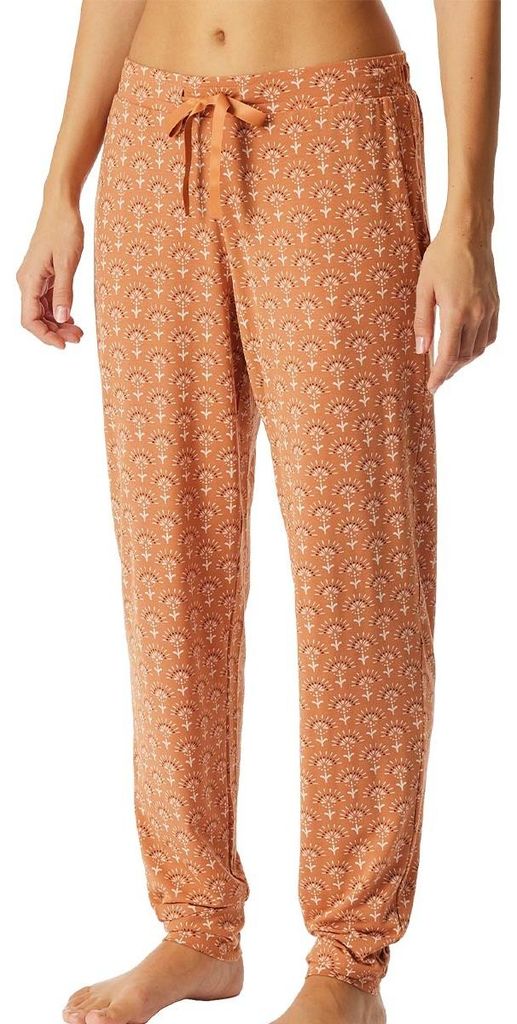 Schiesser Mix & Relax Schlafanzug Hose Elastischer Bund mit Bindeband, Weiche elastische Single-Jersey-Qualität, Bündchen am Bein für guten Sitz