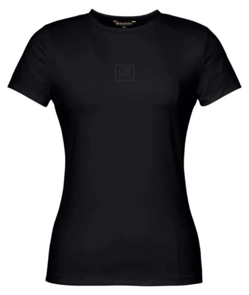 Haut de sport respirant Goldbergh Amira noir, coupe ajustée taille M