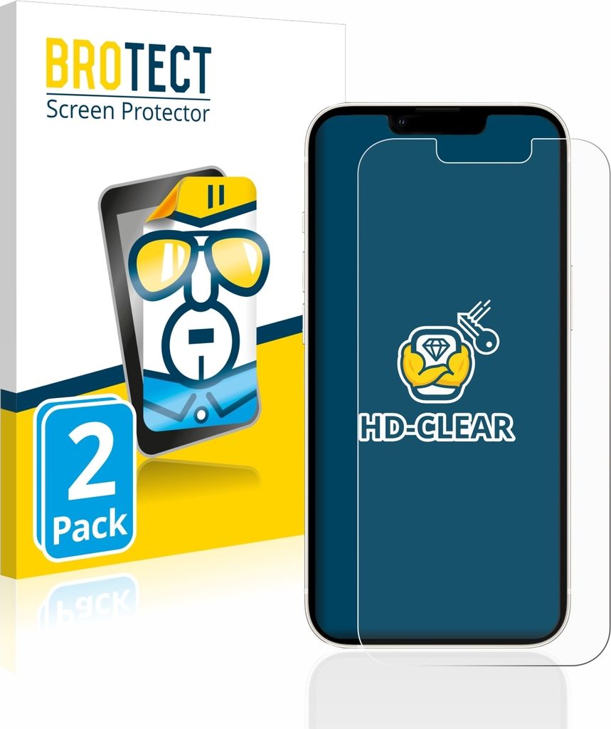 2x Für Apple iPhone 13 / 13 Pro Schutzfolie BROTECT Displayschutz Display Schutz Folie Klar Transparent
