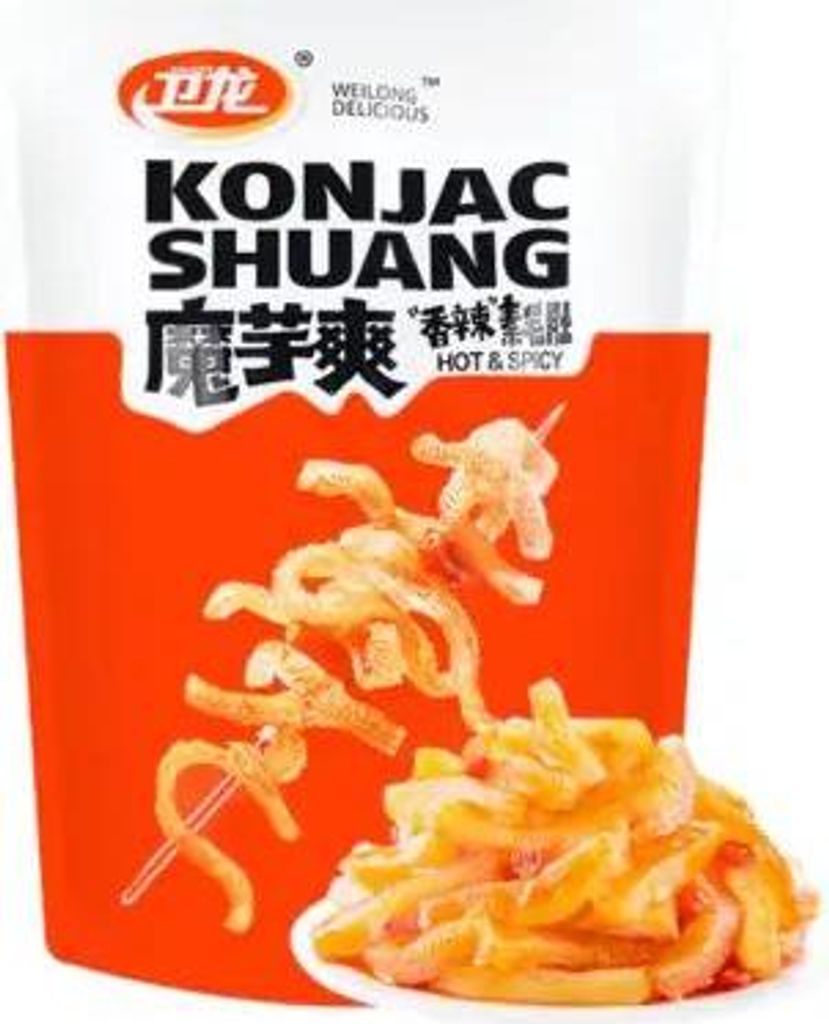 Wei Long Konjak Snack Scharf Würzig Shuang 252g Produktbild 