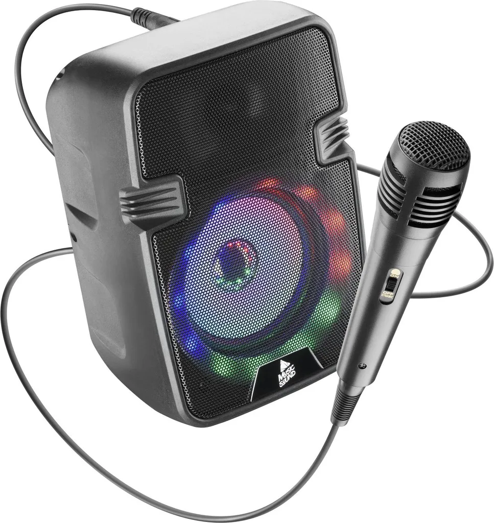 Microfono Karaoke Wireless 60678 Nero - Cassa Bluetooth per Party