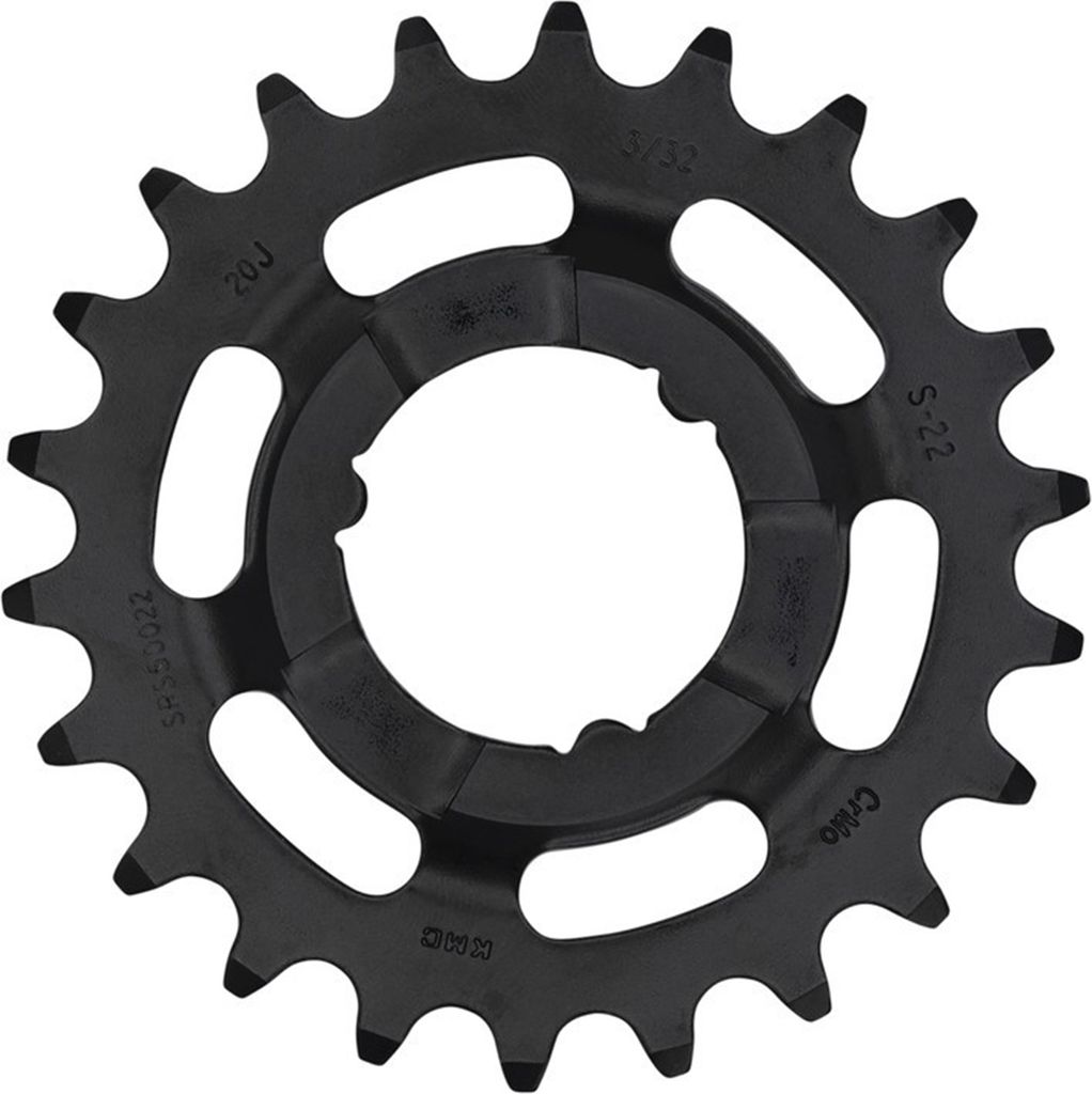 KMC Antriebsritzel E-Bike für Shimano 1/2' x 1/8', 22 Zähne,, schwarz