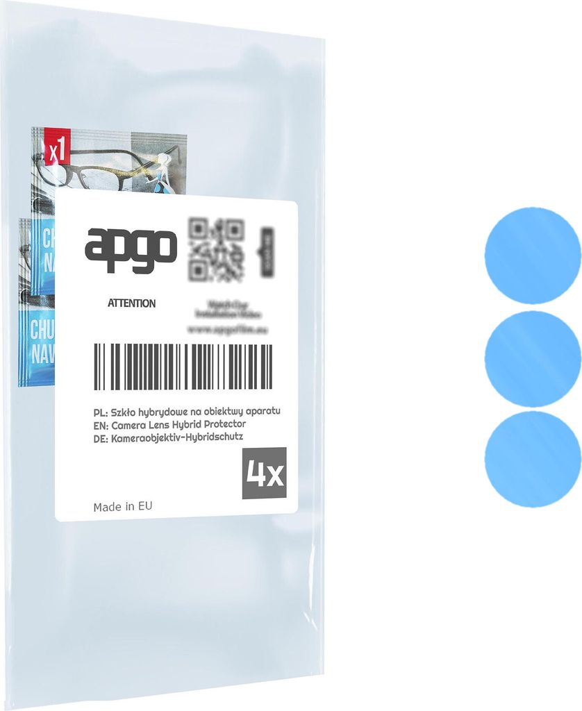 apgo 4 Stück Linsenschutz Kamera Schutzglas für Kruger&Matz Live 9 Kameraschutz, 9H Kameraobjektiv Camera Lens Protector