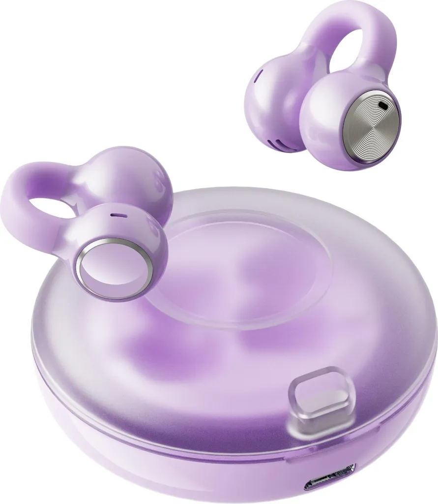 INF Cuffie Sport Open-Ear Viola: Audio HiFi e Libertà Bluetooth 5.3 - 5