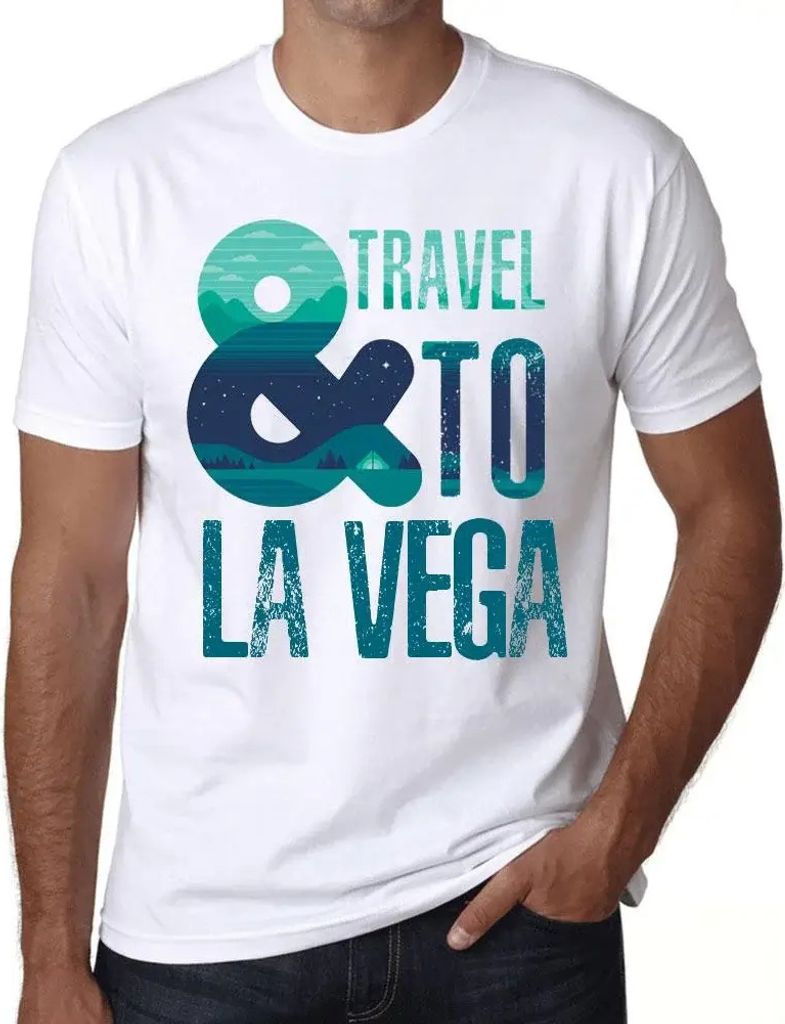 Herren Grafik T-Shirt Und reisen Sie nach la vega – And Travel To La Vega – Öko-Verantwortlich Vintage Jahrgang Kurzarm Lustige Druck Geburtstag