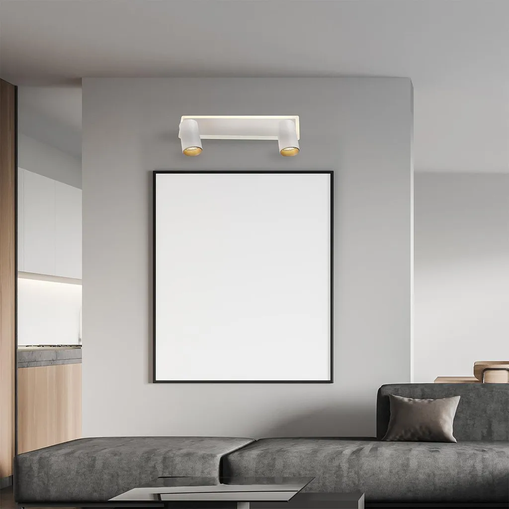 Plafonnier design avec spots orientables PARMA blanc 40 cm LED variable - 3