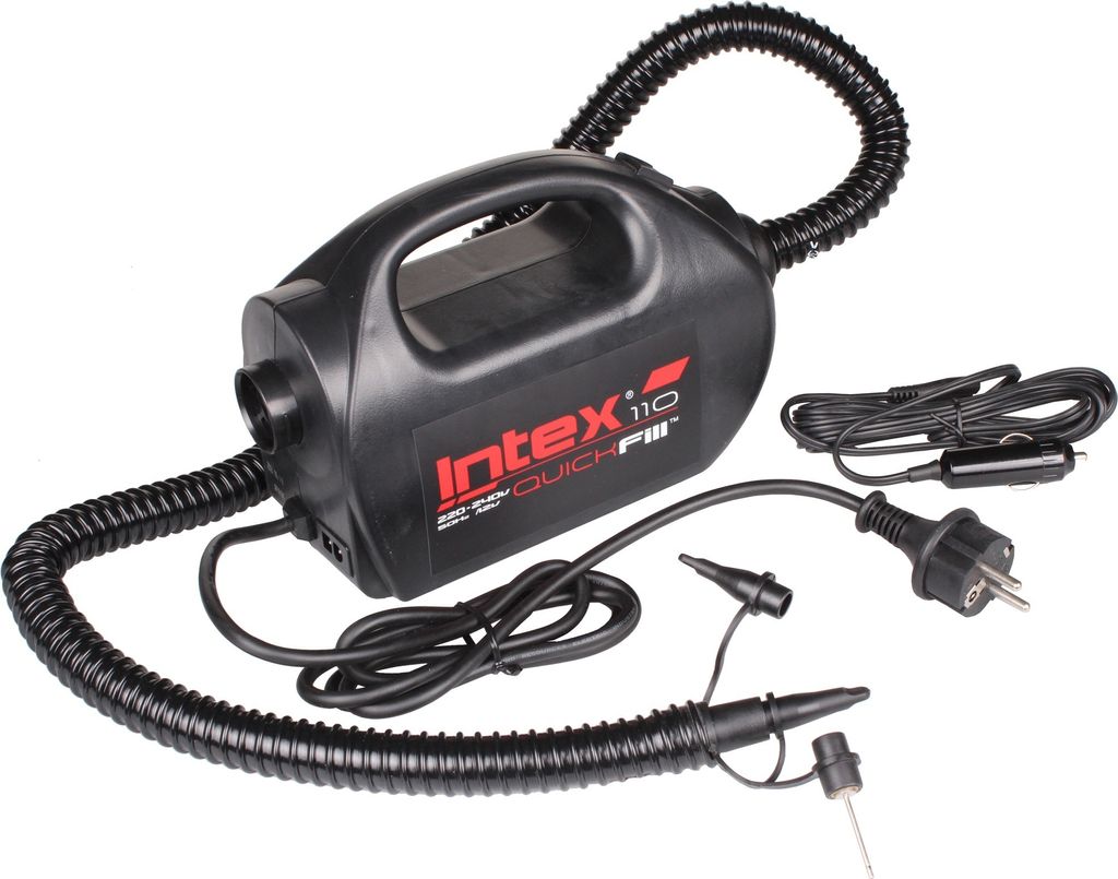 Intex Elektrische Luftpumpe Quick Fill 230V 12V In- & Produktbild 