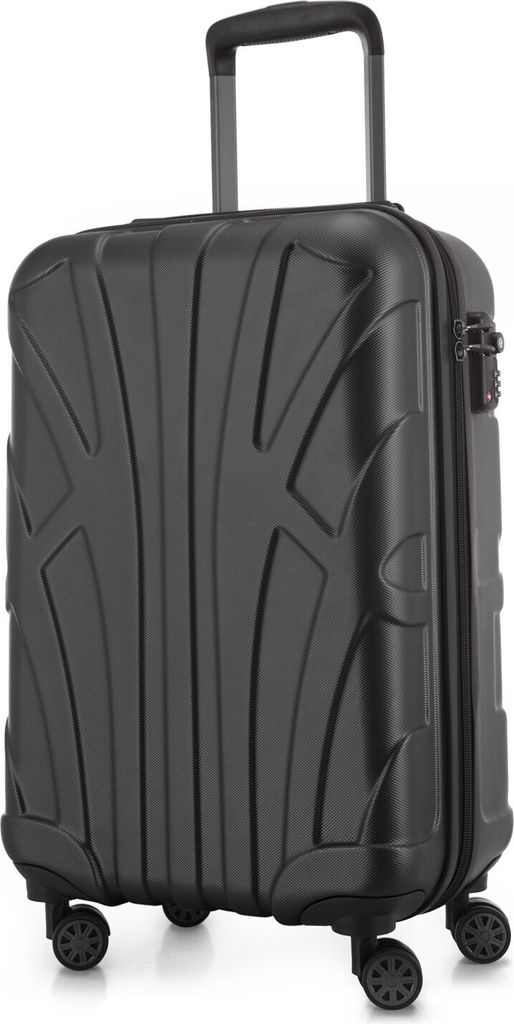 Suitline - leichtes Handgepäck 55x35x20 cm Flugzeug-Trolley 34 L Bordgepäck Hand-Koffer leicht Bord-Koffer 4 Rollen Kabinengepäck Hand Luggage T...