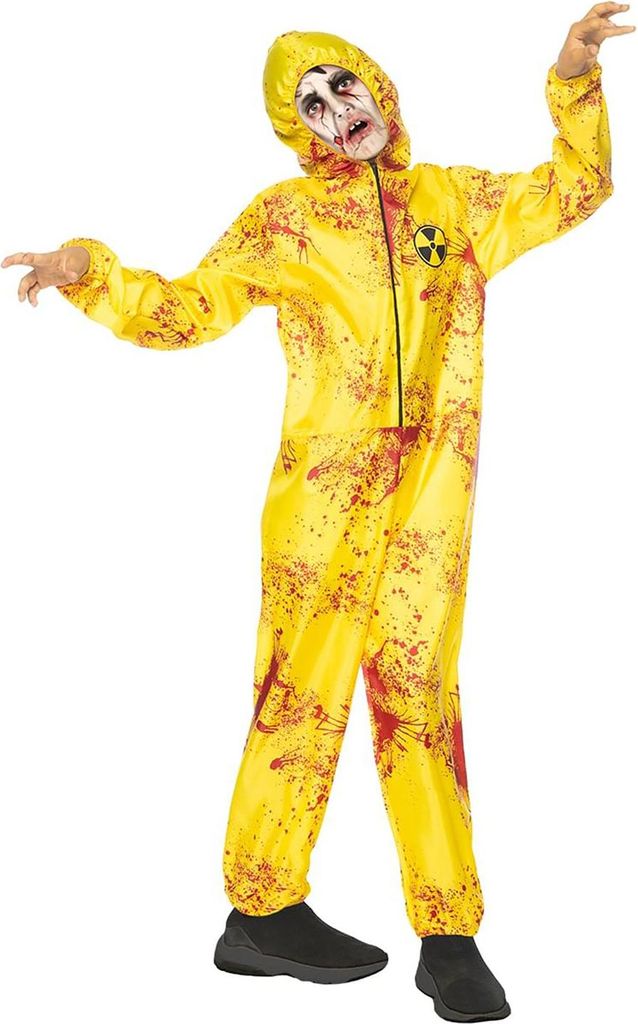 Radioaktiver Zombie Kostüm für Kinder Kindergröße: 122-134