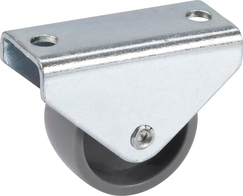 Bockrolle Kunststoff-Rad ø 30 mm Möbelrolle (Transportrolle) Stahl verzinkt