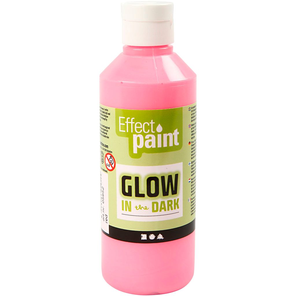 Creativ Company glow in the dark Farbe hellrot 250ml Spielzeug Hobby