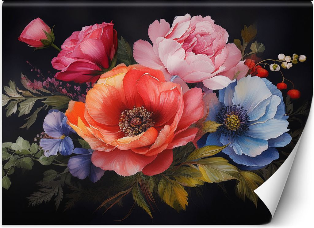 Vlies fototapete Bunte Blumen 150x105 cm Feeby Bunt inkl. Kleber einfache Montage