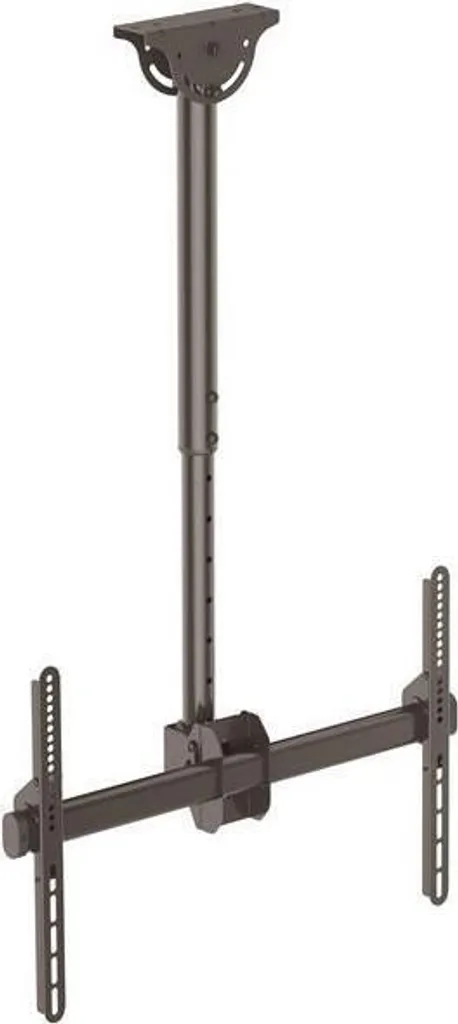 Support TV Plafond Inclinable pour Écran 75 Pouces avec Gestion de Câbles