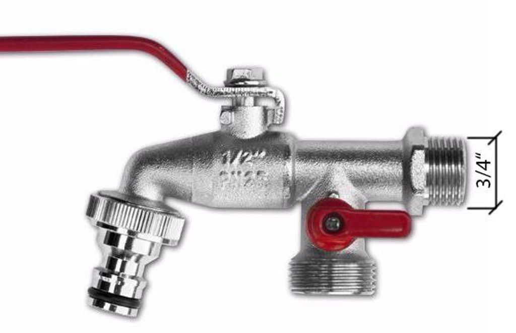 BRADAS Ventil zahradní G 3/4", 2 x koncovka G 1" BR-GKK0534 Obrázek produktu 