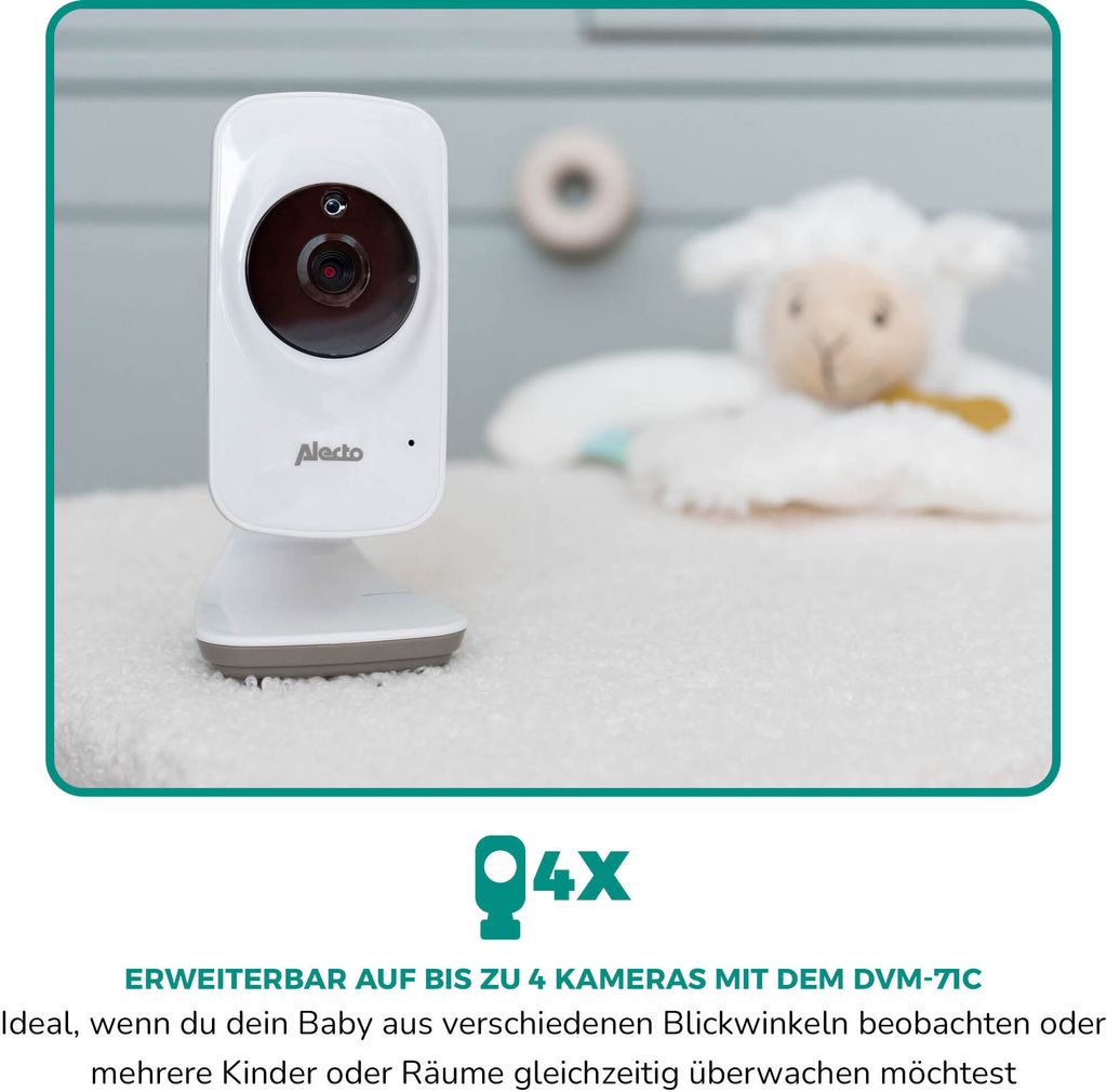 ALECTO DVM-71 - Niania elektroniczna z kamerą, wyświetlacz Zdjęcie produktu 28